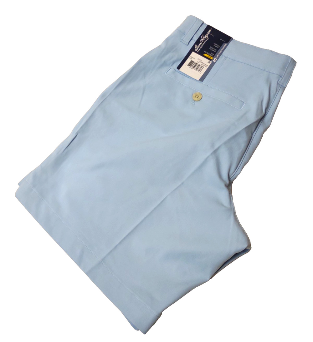 Ben Hogan Men’s Performance Golf Shorts Light Blue 9” Inseam Stretch NWT Sz 30